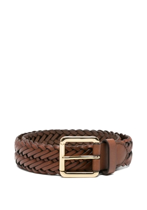 Lauren Ralph Lauren braided leather belt - Brown