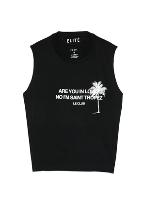 Elite palm-motif vest - Black