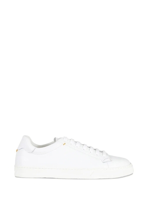 Doucal's lace-up leather sneakers - White