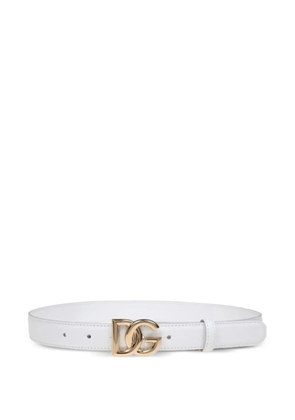 Dolce & Gabbana logo-buckle belt - White