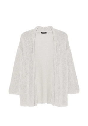 anne claire three-quarter-sleeve cardigan - Grey