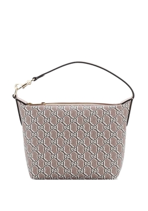 Gucci Pre-Owned Ophidia Zip Shoulder Bag GG Shadow Coated Canvas Super Mini hobo bag - Brown