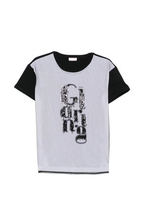 LIU JO sequin-embellished T-shirt - Black