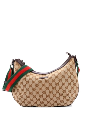 Gucci Pre-Owned Half Moon Crossbody GG Canvas Medium hobo bag - Brown