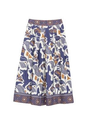 Clips floral-print midi skirt - Neutrals