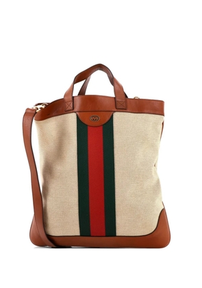 Gucci Pre-Owned Shopping Vintage Web Canvas Large tote bag - Neutrals