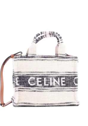 Celine Pre-Owned Cabas Thais Striped Jacquard Textile Small tote bag - Neutrals