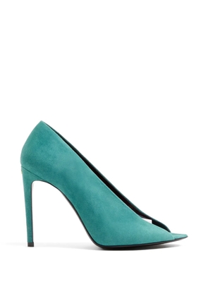 Valentino Garavani open-Toe révélé suede pumps 105mm - Blue