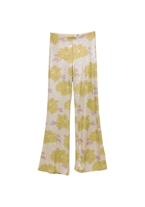 Siyu floral-print trousers - Green