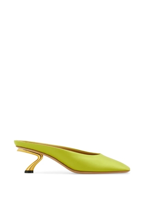 Ferragamo S-shaped heeled mules - Green
