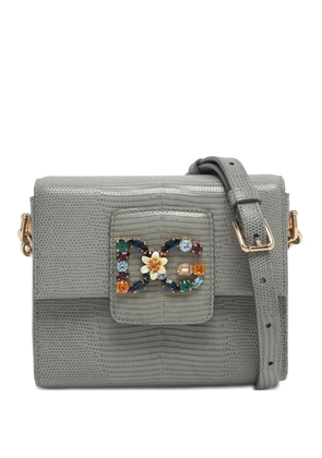 Dolce & Gabbana Pre-Owned Millennials embossed crystal-logo mini bag - Grey