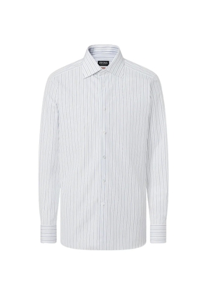 Zegna striped cotton shirt - White