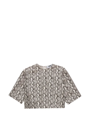 MSGM printed short-sleeved T-shirt - Grey