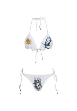 Amir Slama sun-print bikini - White