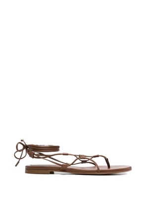Gianvito Rossi tie-fastening sandals - Brown