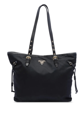 Prada Pre-Owned 2010-2025 Saffiano Trimmed Tessuto tote bag - Black