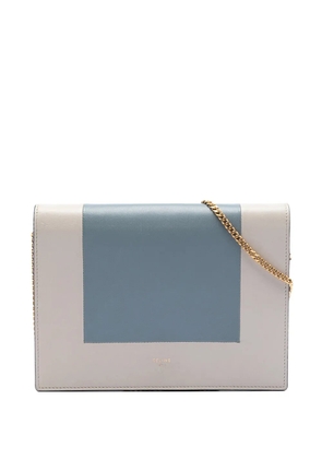 Celine Pre-Owned 2018 Leather Frame Wallet on Chain crossbody bag - Grey