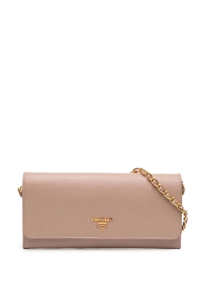 Prada Pre-Owned 2010-2025 Saffiano Wallet on Chain crossbody bag - Brown