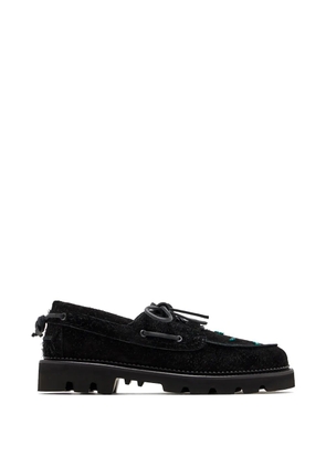 Collegium Pillar Taos bead-embellishment boat shoes - Black