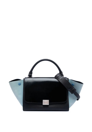 Celine Pre-Owned 2016 Small Bicolor Leather Trapeze satchel - Black
