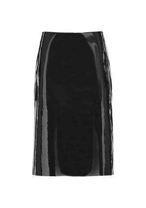 Ferragamo patent-leather pencil skirt - Black