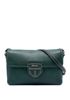 Prada Pre-Owned 2000-2025 City Calf Push Lock Flap crossbody bag - Green
