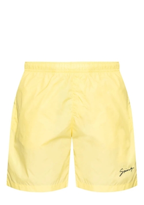 Givenchy logo-embroidered swim shorts - Yellow
