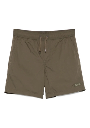 Herno creased swim shorts - Green