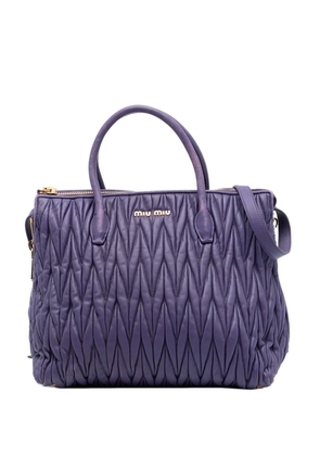 Miu Miu Pre-Owned 2010-2026 Matelasse Lambskin satchel - Purple
