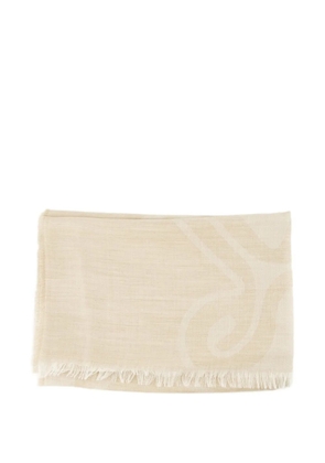 Max Mara logo cashmere scarf - Neutrals