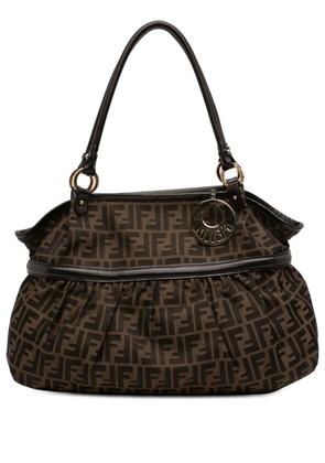 Fendi Pre-Owned 2000-2010 Large Zucca Canvas Chef shoulder bag - Black