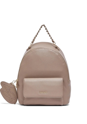 LIU JO detachable-coin-purse chain-strap backpack - Brown