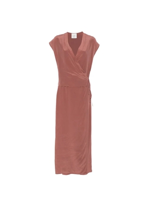 Alysi V-neck wrap maxi dress - Brown