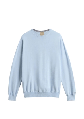 Woolrich logo-embroidered crew-neck sweater - Blue