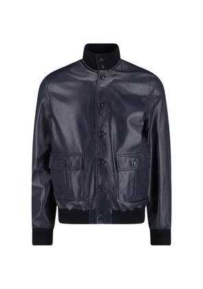 Valstar buttoned leather jacket - Blue