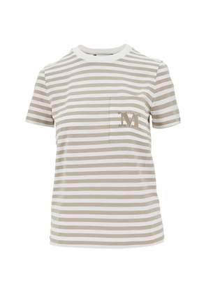Max Mara striped pocket T-shirt - White