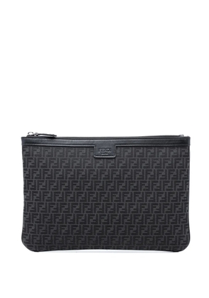 Fendi Pre-Owned 2000-2010 Zucchino Canvas Flat clutch bag - Black