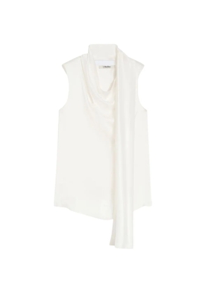 'S Max Mara drape sleeveless blouse - White