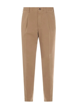 Incotex logo-patch trousers - Neutrals