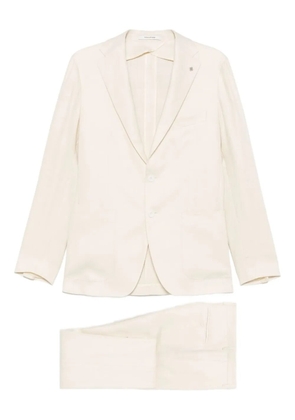 Tagliatore linen two-button suit - Neutrals