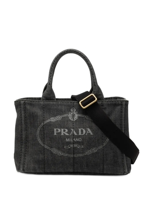Prada Pre-Owned 2013-2025 Small Denim Canapa Logo satchel - Grey