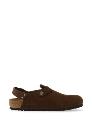 Birkenstock buckle suede mules - Brown