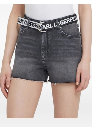 Karl Lagerfeld Jeans frayed denim shorts - Grey