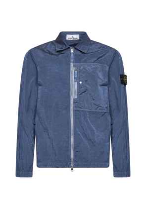 Stone Island badge pocket shirt - Blue