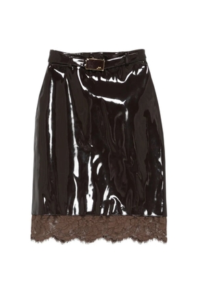 Rowen Rose belted lace-detail midi skirt - Brown