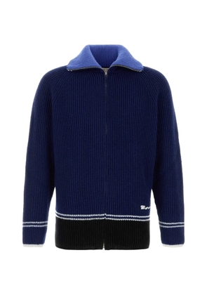 Marni zip wool blend cardigan - Blue