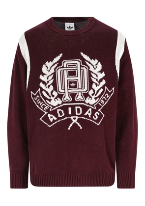 adidas graphic-print sweater - Red