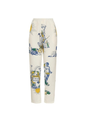 Amir Slama graphic-print trousers - Neutrals