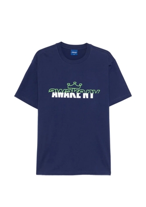 Awake NY Headcrack Champs logo-detail T-shirt - Blue