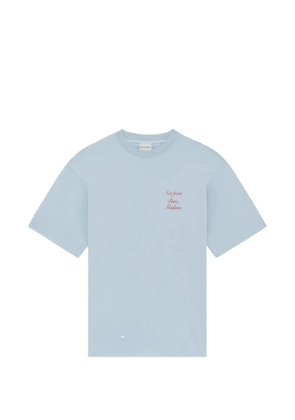 Drôle De Monsieur calligraphy slogan T-shirt - Blue